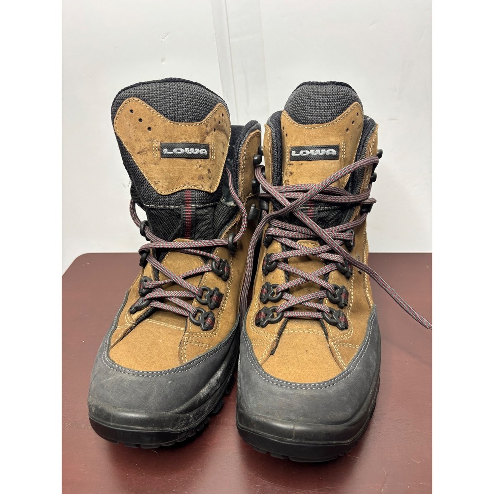 Lowa Gore-Tex Hiking Boots Mens 10 Brown Black Waterproof Mid Top Slovakia Made